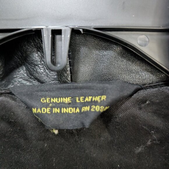 Excelled Women's Black Leather Coat - Picture 2 of 6